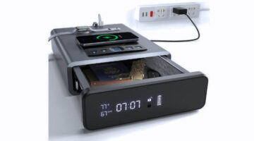 alarm clock gun is safe with a phone charger.